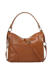Samantha Look - Handtasche Echt Leder, Made In Italy - braun