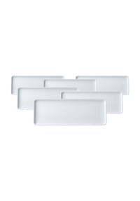 Ritzenhoff & Breker Servierplatten Skagen 20,5 x 7,5 cm 6er Set weiß - SKAGEN - weiß