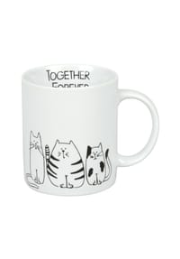 KÖNITZ - Henkelbecher "Funny Cats", 330 ml - WEIß