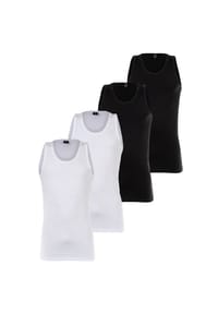 G-STAR RAW - Herren Tank Tops 4er Pack - Base Tank Top, Rundhals, Baumwolle, einfarbig - Schwarz