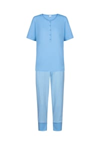 mey - Small Stripes Schlafanzug, Baumwolle, für Damen - 268 SUMMER BLUE