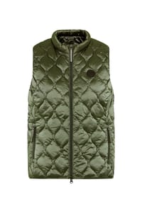 olsen - Weste mit Wellensteppung und Stehkragen - Light Pearl