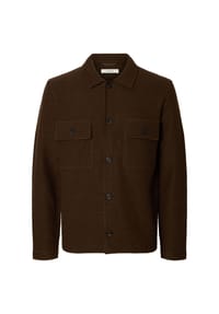 SELECTED - Woll-Strickjacke, Klappkragen, für Herren - 182919 DEMITASSE