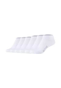 MUSTANG® - Damen Sneakersocken, 6er Pack - Casual Organic Cotton Sneaker, uni - Schwarz