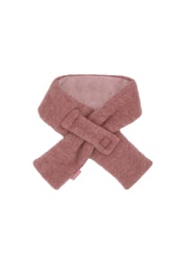 maximo® - GOTS MINI-Steckschal, Wollfleece, Jerseyfutter - braunmeliert