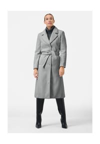 RICANO - Damen Mantel Rosana mit Reverskragen und Gürtel - Camel