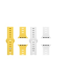 WRISTR - Smartwatch-Armband (2-tlg. Set) Nova-Motus-Solo kompatibel mit Apple Watch - Grün / Schwarz / Weiß