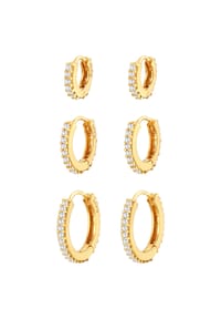 Elli Orecchini A Cerchio Donna In Argento 925 Con Cristalli – Delicati, Made In Italy