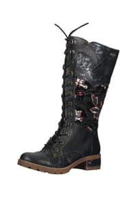LAURA VITA® - Leder/Textil Stiefel - Schwarz