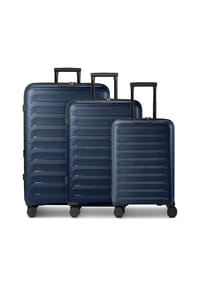 d & n® Toronto - Toronto 4 Rollen Kofferset 3-teilig mit Dehnfalte - black