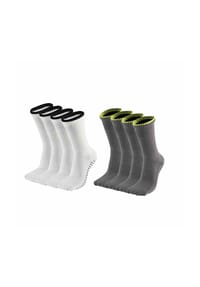 MUNADUNA - 4er-Pack Anti-Rutsch Socken – zweilagiges Bündchen Fitness-Socken,Handgekettelt,Anti-Rutsch - Bunt Mix