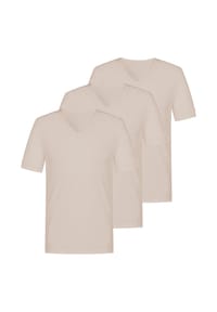 mey - Unterhemd / Shirt Kurzarm 3er Pack Comfort Cotton - Beige