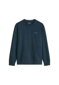 Marc O'Polo - Herren Sweatshirt - Longsleeve, Rundhals, Regular Fit, Print, Baumwolle - Blau (Dark Navy)