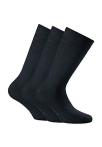 Rohner Advanced Socks - Unisex Socken, 3er Pack - Cotton II, Kurzsocken, Basic, einfarbig - Anthrazit