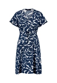 zero - Minikleid mit Print. - Blue/Cream