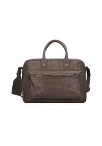 BILLY THE KID Nasty Cowboys - Nasty Cowboys Franklin Aktentasche Leder 40 cm Laptopfach - stonegrey