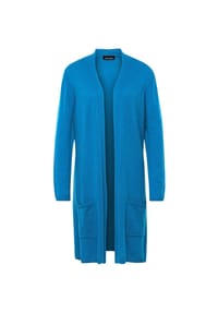 GOLDNER - Kurzgröße:  Modische Kaschmir-Longstrickjacke - atlantikblau
