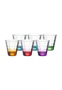 LEONARDO Trinkgläser Optic 215 ml 6er Set bunt - OPTIC - bunt