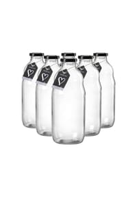 Ritzenhoff & Breker Milchflaschen Mara 1 l 6er Set transparent - MARA - transparent