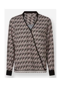 heine - Druckbluse - taupe-schwarz-bedruckt