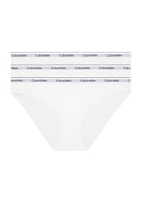 Calvin Klein - Slips, 3er-Pack, Logo-Bund, für Damen - 100 WHITE