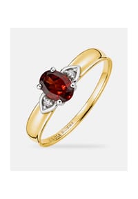 Diamant L'eternel - Ring, mit Granat, 375 Gelbgold - gold
