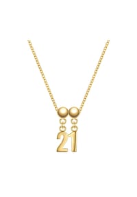GLANZSTÜCKE MÜNCHEN - Glanzstücke München Schmuckset Zahl 21 Sterling Silber 50084191 - gelbgold