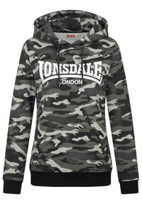 LONSDALE™ - Frauen Kapuzensweatshirt CLOUGH - Camo Grey