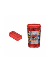 Simba - Klemmbausteine Blox 100 Rote 8er Steine in Dose, 100 Stück - 