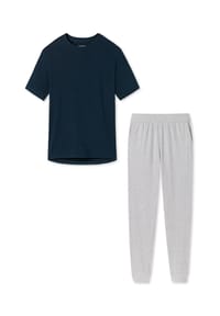 SCHIESSER - Schlafanzug Organic Cotton - Dunkelblau