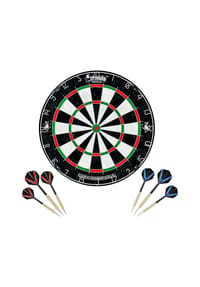 COFI - Formula Sports Dartboard Kit mit 6 Dartpfeilen - Ø45 cm - Schwarz 45 x 3,8 cm