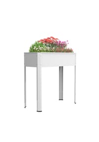 VCM. - Metall Hochbeet | rechteckig | stehender Pflanzkasten | Blumenkasten für Garten Terrasse Balkon | Blumentopf H. 88 x B. 80 x. T. 35 cm | Balora L - Grün