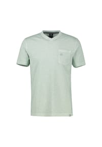 LERROS - T-Shirt mit sportlichem V-Ausschnitt aus reiner Baumwolle - BAY GREEN
