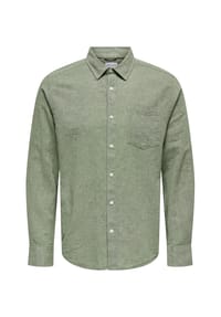 ONLY & SONS - Freizeithemd "Aiden", Regular Fit, Langarm, Kentkragen, für Herren - 188758 WHITE