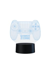 COFI - Qware 3D LED Lampe – RGB Tischlampe mit Farbwechsel und Fernbedienung - Schwarz 20x9x9 cm