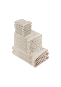 TOM TAILOR - Handtuch Set, 12-tlg. - Color Bath, 2x Duschtuch, 4x Handtuch, 6x Gästetuch - Blau