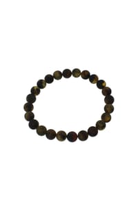 OSTSEE-SCHMUCK® - Armband , Kugel 8 mm , Bernstein - schwarzgrau
