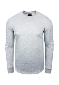 RUSTY NEAL® - Sweatshirt mit geripptem Ärmeldesign - Dunkel Grau