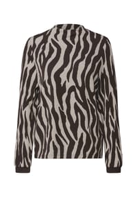 Street One - Langarmshirt, Stehkragen, für Damen - 26866 DEEP BROWN