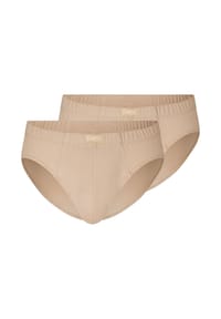 mey - Mini Slip / Unterhose 2er Pack Softball - Beige / schwarz