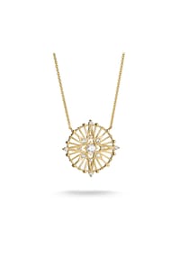 Thomas Sabo - Kette mit weißem Zirkonia - gelbgoldfarben