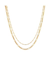 elli. PREMIUM - Halskette Elli Premium Halskette Layerkette Figaro Glieder Basic 925 Silber - Gold