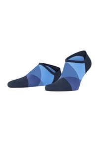 Burlington - Clyde Sneakersocken, Rauten-Muster, für Herren - 3002 BLACK