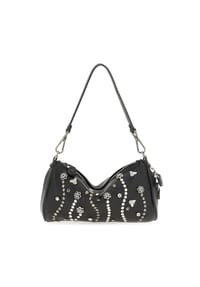 Gabs Pepita - Pepita Schultertasche Leder 20 cm mit Dehnfalte - black