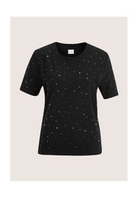 MADELEINE - Luxuriöses Shirt mit Strassakzenten - schwarz
