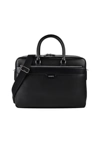 LACOSTE Ossian - Ossian Aktentasche Leder 41 cm Laptopfach - noir