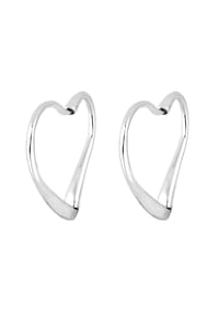 elli. - Ohrringe Creolen Herz Liebe Geschenkidee 925 Silber - Silber