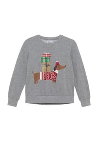 MANGUUN - Sweatshirt, Rippbündchen, für Kinder - 2 HEATHER GREY MEL