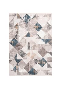 me gusta - Wohnzimmer Teppich – Vintage Teppich Akropolis 225 in grau - blau – Vintage - grau - blau