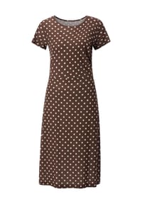 SIEH AN! - Jersey-Kleid - schoko-ecru-bedruckt